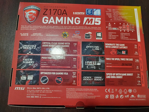 Msi Z170i Gaming Pro Ac Mini Itx Negro/rojo Negro (Usado)