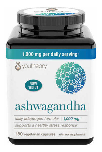 Ashwagandha Youtheory 180 Vegetarian Capsulas