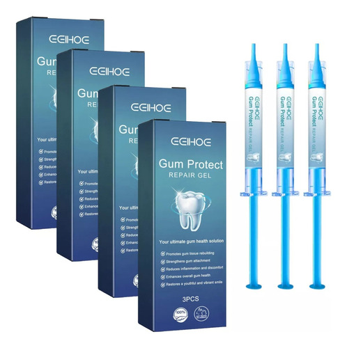 - 4×gel Reparador Dientes, Repara Las Encías Inflamadas