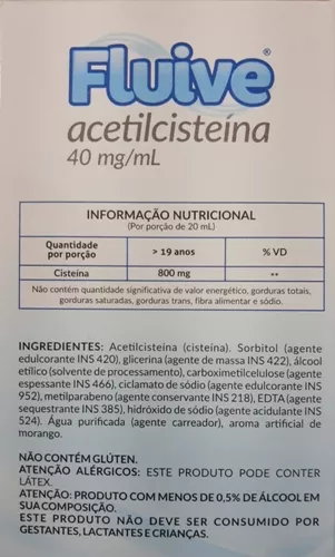 FluiXpec Acetilcisteína Xarope Sabor Morango SupraErvas 120ml