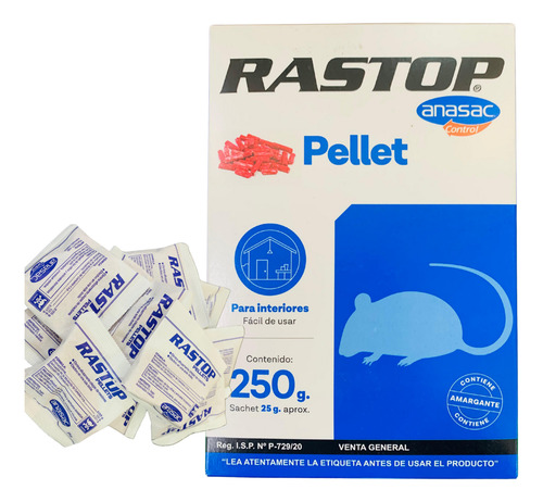 Kit Desratización Rastop Pellet 250g Todo Listo Para Usar(5)