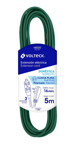Extension Domestica Verde 5 Mt Voltech 48020
