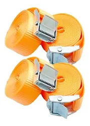 Comprar 10 Cinta Amarração Para Carga Sem Catraca 1 X 2,5m Starfer Cor Laranja no Mercado Livre