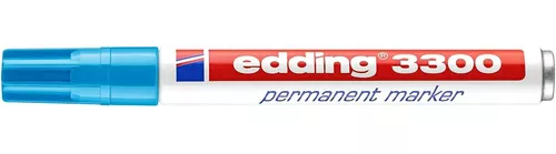 edding 3300 - Rotulador permanente (1 bolígrafo, punta de cincel, 0.039 –  0.197 in, secado rápido, resistente al agua, a las manchas, para cartón