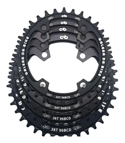 Lumaca in lega di alluminio della bicicletta anello della catena 96BCD 32T 34T 3 Lumaca in lega di alluminio della bicicletta anello della catena 96BCD 32T 34T 3