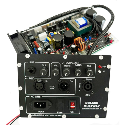 Kit Dclass P/ Ativação De Caixas Multivias 1000 Watts Rms Cor Preto Potência de saída RMS 1000 W