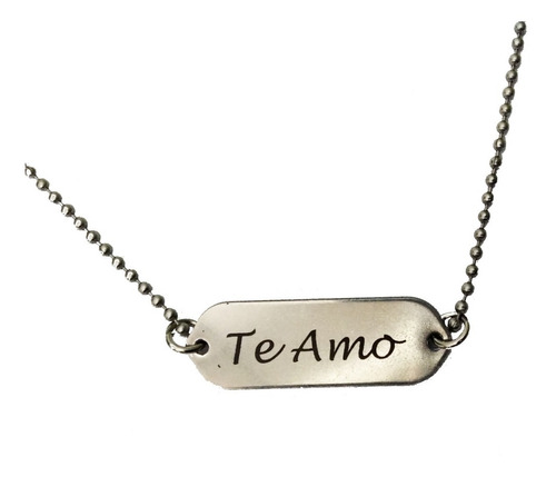 1 Collar Acero Inxoidable Personalizado Texto Frase