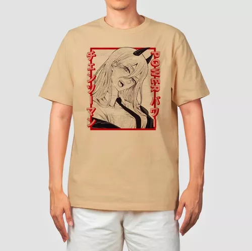 Camiseta Camisa Chainsaw Man Anjo Denji Demônio Motosserra