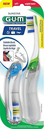Gum Viaje Cepillo De Dientes Con Cerdas Y Antibacteriana Ple