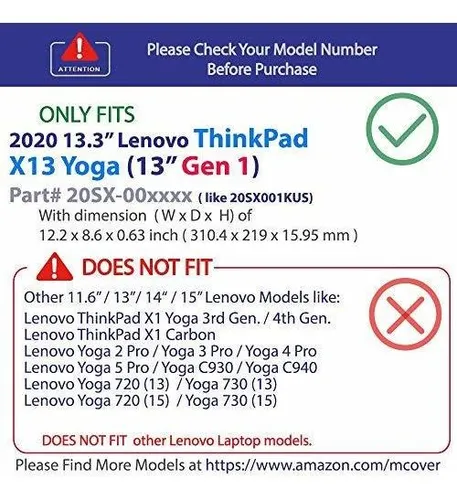 Mcover Estuche Rígido Para Computadora Portátil Lenovo Think
