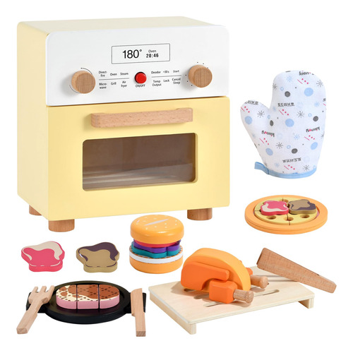 Whoholl Juego De Juguetes De Madera Para Horno, Accesorios D