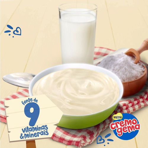 Mingau Cremogema Baunilha Tradicional - 180g Embalagem Com 4