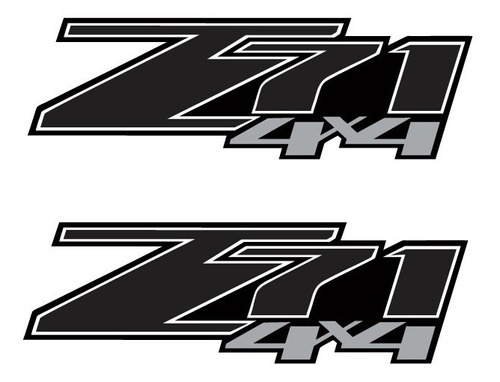 Stickers Z71 4x4 Black Compatible Con Pick Up