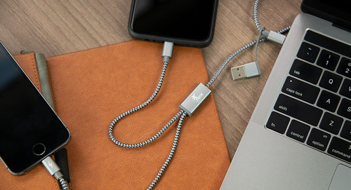 Imagen 5 de 5 de Cable 5 En 1 Xtech Xtc560 Cargador Para Apple Usb-c Microusb