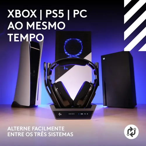 Headset Gamer Sem Fio Logitech G Astro A50 X LIGHTSPEED Base