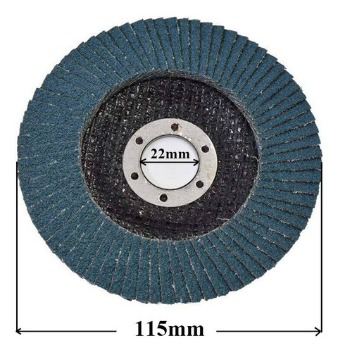 . Kit 5 Discos Rebolo Lixa Desbaste Madeira Metal 80 Grãos