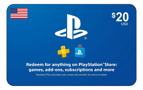 Tarjeta Gift Card Psn $20 Eeuu (código Digital)