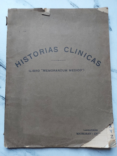 Antiguo Libro Historias Clínicas Memorqndum Sin Usar. 52785