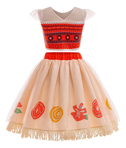 Ocean's Edge Moana Cosplay Niña Halloween Dress Bustier Set