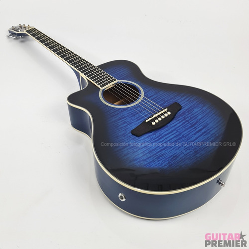 Imagen 5 de 10 de Guitarra Electroacustica Zurdo Premium Ecualizador Activo