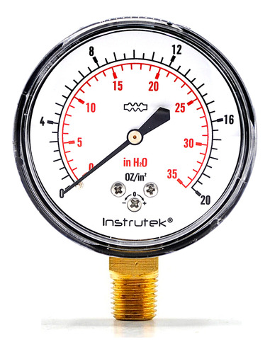 Manómetro 20 Oz / 35 Inh2o Para Gas Lp Y Nat. Baja Presión