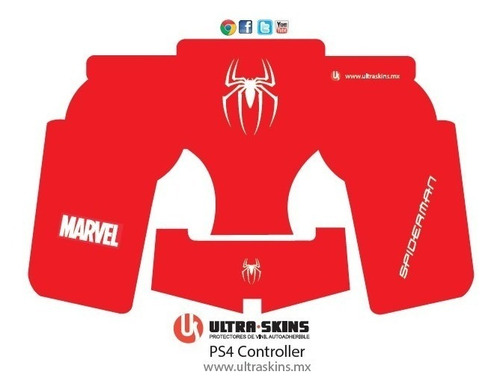 Imagen 6 de 7 de Ultraskins Ps4 - Combo Spiderman Negro Araña