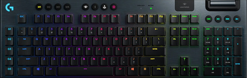 Teclado gamer bluetooth Logitech G Serie G G915 QWERTY inglés US color negro con luz RGB