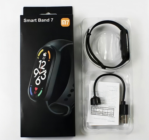 Reloj inteligente Smartband M7 para iOS y Android, negro, diseño de correa: suave