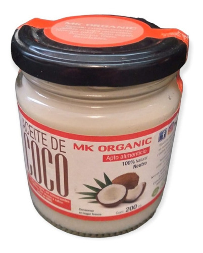 Aceite De Coco Neutro Mk Organico 200cc