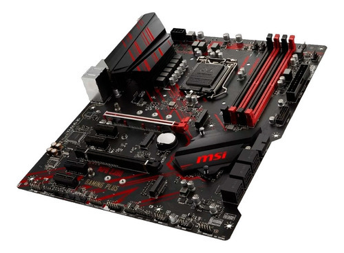 Tarjeta Madre Msi Mpg Z390 Gaming Plus Ddr4 Lga 1151 /v /v Color Rojo