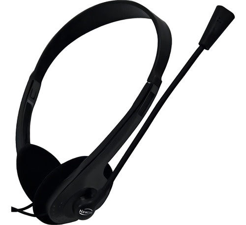 Headset Microfone Newlink Hs302 High Tone Call Center Preto