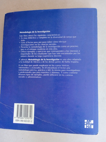 Metodología De La Investigacon De Roberto Hernández Sampieri (Usado)