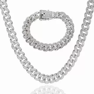 Colar Masculino De Zircônia Cubana Diamond Slave Chain