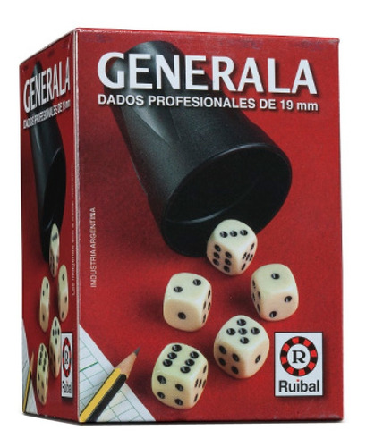 Ruibal Generala Real Dados Profesionales 19mm Playking 