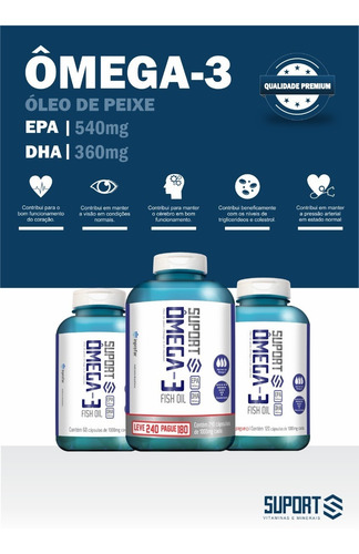Imagem 4 de 4 de Kit Omega 3 120 Caps (3 Unid) 1000mg Total 360 Caps