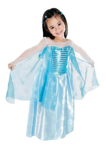 Vestido Infantil Elza Fantasia Cosplay Disney Anime Elsa