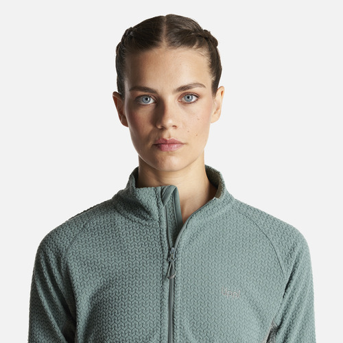 Poleron Mujer Jacaranda Nano-f 14 Zip Jade Oscuro Lippi