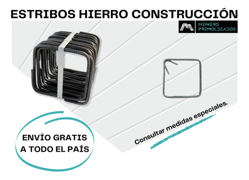 Estribos Hierro 4,2 Mm 15 Cm X 20 Cm - Pack 100 Un.