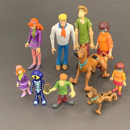 Lote De 10 Piezas Scooby Mystery Solving Crew Doo Shaggy Fre