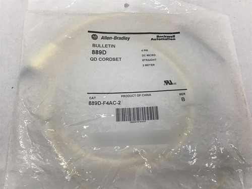 Allen Bradley 889d - F4ac2 Qd Cord Set Series B Dda