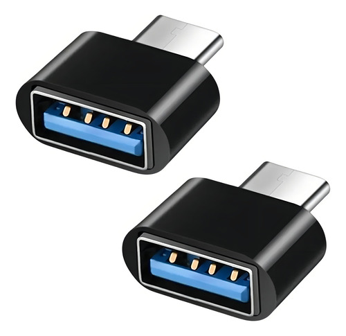 2 Adaptador Conversor Conector Usb Fêmea Para Usb-c Macho