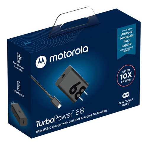 Carregador E Cabo Usb-c Turbo Motorola Original 68w Novos