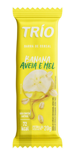 Barra De Cereal Banana, Aveia E Mel Zero Lactose Trío 20g