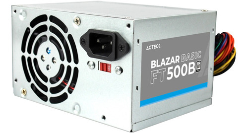 Acteck FT500B Atx Blazar Fuente De Poder 500w 24pin Color Gris