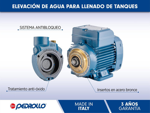 Imagen 5 de 10 de Bomba Periférica Pedrollo Pkm60 0.5hp 35mts 2400 L/hs 0.5 Hp