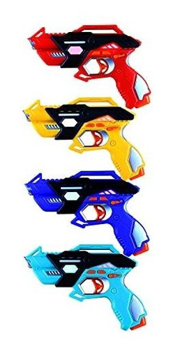 Juego De 4 Pistolas Laser Infrarrojas Para 4 Jugadores Con 4