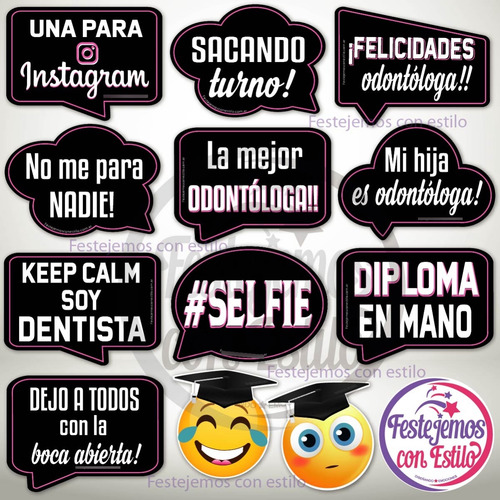Photo Props Imprimible Egresado Graduación Odontóloga