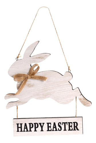 Happy Easter Hanging Sign Bunny Con Cadena Colgante Para