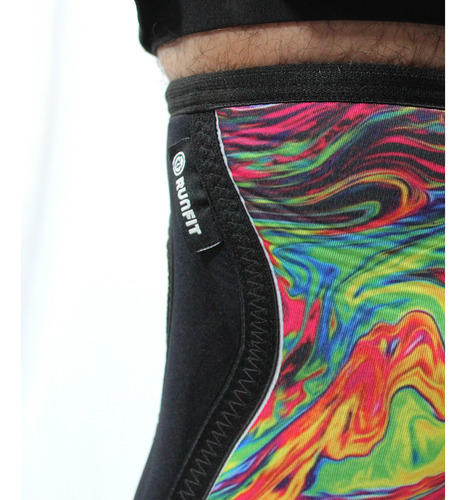 Rodilleras De Neopreno Psy Trance Runfit 7mm Color Negro Talla S
