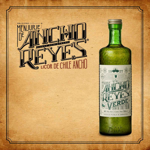 Pack De 6 Licor Ancho Reyes Chile Verde 750 Ml